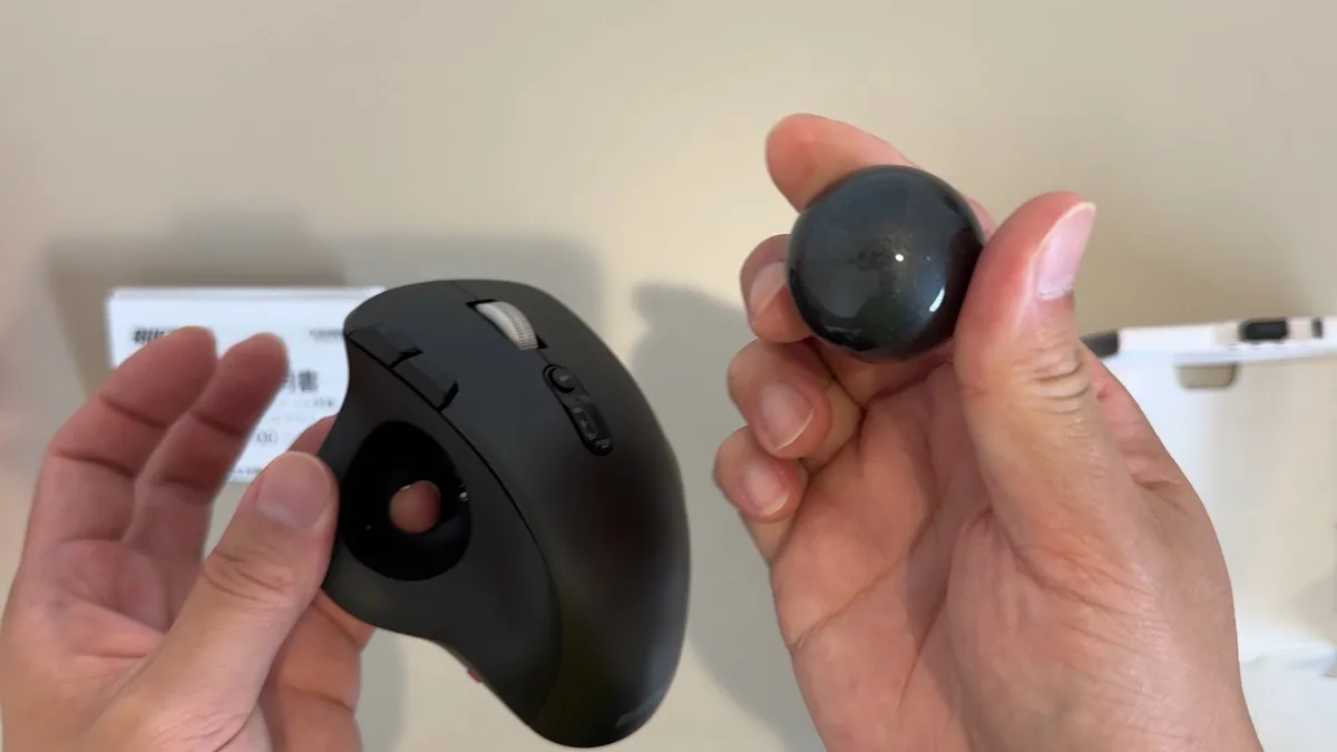 BSTBB700から取り外した34mmのトラックボール